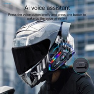nin Universal Headset Bluetooth-compatible Earphone Rgb Bluetooth Motorcycle Helmet Headset Ipx6 Waterproof with Stable Connection Southeast Asian Buyers' Favorite