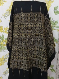 ผ้าชิ้นผืนใหญ่ปักด้ายดิ้นhandmadeปักครอสติชขนาด104×147cm