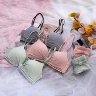 Sexy push up bra seamless wireless women beautiful back small chest gathered without traces and stee