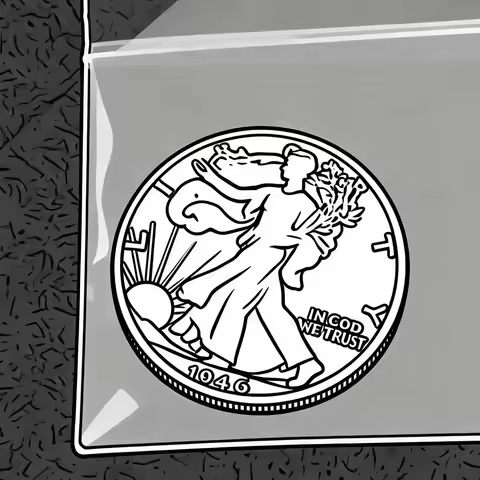 Bag4Life (1 Walking Liberty Half Dollar +DVD) Magic Tricks Close Up Street Illusions Gimmick Coin Th