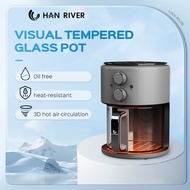 HAN RIVER Air Fryer 6.5L/4L Dual Control Visualization Glass Pot