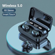 Webrand F9-5C Digital Display Bluetooth Earphones Wireless Headphone 9D Stereo Sports Earbuds Headse