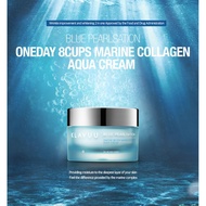 (With Lottedutyfree Invoice) Klavuu BLUE PEARLSATION ONEDAY 8CUPS MARINE COLLAGEN AQUA CREAM 50ml