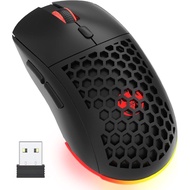 Tetikus Permainan Tanpa Wayar Honeycomb M32 - Tetikus Ergo Boleh Dicas Semula 2.4GHz RGB dengan Klik