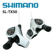 SHIMANO Tourney SL TX50 Shifter Lever 3X6 3X7 Speed สำหรับ MTB จักรยานเสือภูเขาชิฟท์เกียร์นิ้วหัวแม่มือ Plus จักรยานอะไหล่