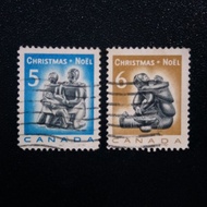 1968 Stamp Canada-Complete Unique Used Stamp-Christmas Noel Inuit Soapstone Carving-Rare Item-Worth 