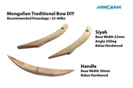 DIY Mongolian Bow Siyah dan Handle for 35-40lbs