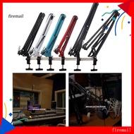 [FM] Home Studio Recording Equipment 360 Degree Rotating Microphone Arm 360 Degree Rotation Foldable Microphone Stand with Universal Clip Adapter for Studio Dj Podcasting Easy