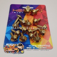 ☌♕Nmax v1 Fairings Bolts Color Gold from Heng