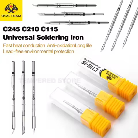 OSS C115 C210 T245 Tips Universal C245 C210 C115 Soldering Iron Tips Compatible Maant GVM OSS Solder