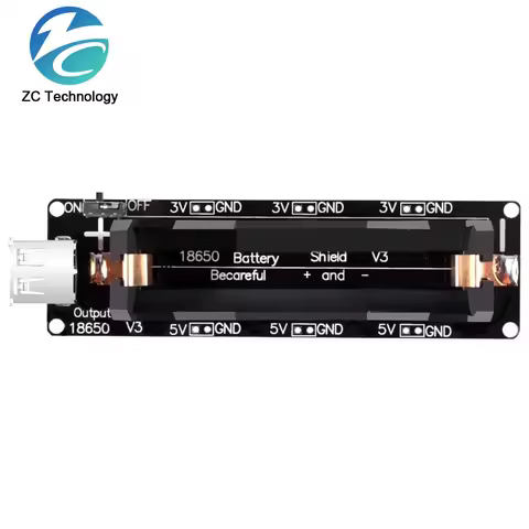 Dual 18650 Lithium Battery Shield V3/V8 Power Bank 1 Way Charging Module 5V/3A 3V/1A Type-C Micro US