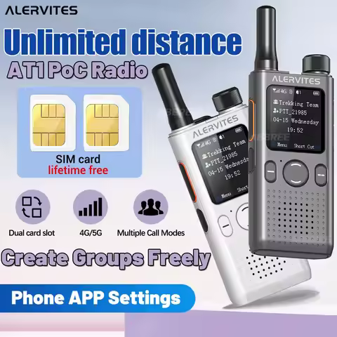 Baofeng Global POC Radio 4G/5G Network Walkie Talkie AT1 Create Groups Freely 20mm Width Unlimited D