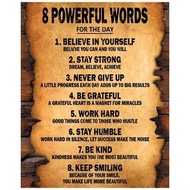 Aisle Poster Powerful Words for the day Motivational Poster Thick Cardstock Poster Ready to be Inspi