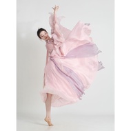 Classical Dance 720 Large Swing Skirt Pink Purple Performance Costume Chinese Dance Skirt