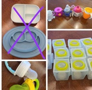 food trays, bottles, puree feeders, puree freezer storage pots. Beaba, EZPZ, Avent, Tommee Tippee, M