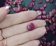 Mặt đá Ruby Nam phi thiên nhiên bao kiểm định đá quý làm nhẫn mặt dây chuyền bông tai
