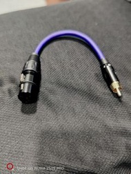 XLR 母端 轉 RCA 公端  0.2M（ 適合只有供出XLR平衡線功能而不能使用XLR平衡線過RCA機器的解決方案）