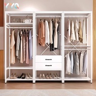 Wardrobe, Metal Open Wardrobe Closet, Storage Shelving Wardrobe, Wrought Iron Garment Hanger Rack fo