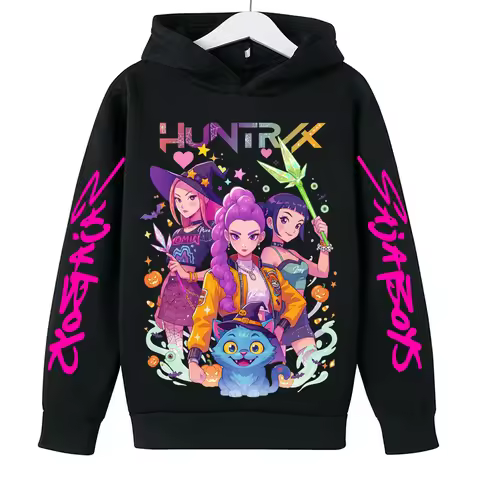 K-pop Devil Hunter Hoodie Boys and Girls Long Sleeve Jacket Halloween Children's Printed Hoodie Fash