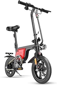 Tricycle Adult Electric Ebikes Electric Mountain Bike 12'' Electric Bicycle 250w with Removable 36v 10.4ah Lithium-ion Battery 25km/h Front and Rear Disc Brakes Can Bear 120kg 3 Modes Foldable Bicycl