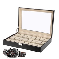 Display Box 24PU Leather 24 Window Watch High-End Ready Stock Exquisite Watch Box Excellent Jewelry 