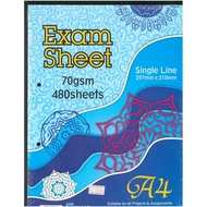 Cplus A4 Foolscap Paper Exam Sheet 480s