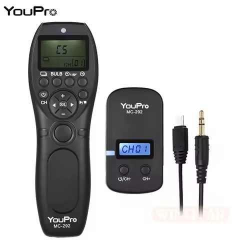 YouPro MC-292 S2 Wireless Shutter Timer Remote for Sony A7M4 A7M3 A7R4 A7R3 A7R2 A7S3/S2 A6600 A6500