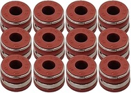 Hconcet Set of 12 New Seal Valve Stem Compatible with 12V Dodge Cummins 1989-1998 4BT 6BT 6B5.9L Eng