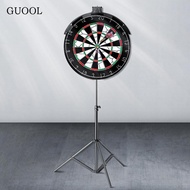 GUOOL Heavy Duty Dart Stand Black Portable Adjustable Dartboard Holder Stand for Professional Dart A