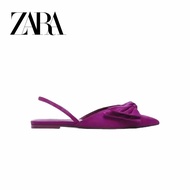 Zara Women's Shoes Rose Red Bow Flat Mules