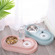 2-in-1 Pet Feeder & Water Dispenser | Stainless Steel Bowl | Automatic Water Refill
