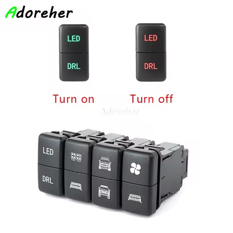 Dual BSM LED DRL Power Switch Front Fog Lamp Switch Button For FJ Land Cruiser Prado 120 LC100 Car A