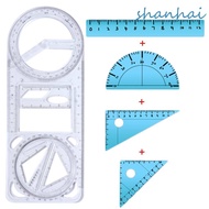 SHANHAI Drawing Ruler, Ruler Straight Multifunctional Geometry Ruler, Architecture 360 ° Movable Pla