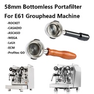 58mm Kopi Bottomless Portafilter Untuk Lelit/wega/gemilai/roket/rancilio/royal/faema Mesin Espresso 