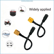 VIVI DC5521 5521 Female Male XT60H Adapter Cable for Portable Power Wiring Black PVC Cord for FPV Pr