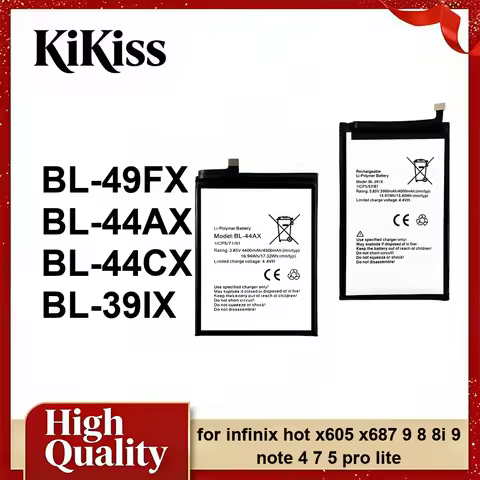 Mobile Phone Battery High-Capacity BL-44AX BL-44CX BL-49FX 4000-5000mAh For Infinix Hot X605 X687 9 