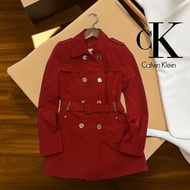 🍒 Calvin Klein卡文克萊|紅色雙排扣短版風衣. 外套Size:M#二手