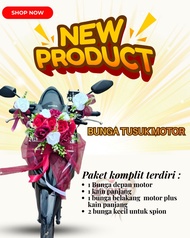 BUNGA TUSUK MOTOR/HADIAH MOTOR/BUNGA MOBIL/BUNGA SIMBOLIS PENYERAHAN/SIMBOLIS HADIAH