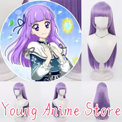 Young-Anime Aikatsu! Season 3 Hikami Sumire Cosplay Wig Costume Prop Wigs + Cap