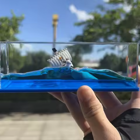 One Piece 3d Ship Fluid Drift Bottle Thousand Sunny Ship Going Merry Boat One Piece Floating Boat Or