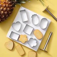 Taiwan Pineapple Sandwich Cookies Mold Stamper Made Pineapple Crisp Rectangular Aluminum Alloy Cooki