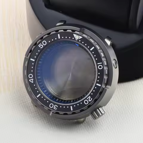 Titanium Watch Case Tuna Suitable for NH35A/NH36A Automatic Movement Dive Watch case Sapphire Glass 
