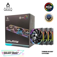 AZZA 120mm Mirror ARGB PWM PC Case Fan GALAXY – Black (Pack3)