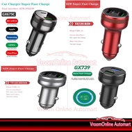 🔥FAST CHARGE 65W 🔥Car Charger fast charging adapter 65W Output 3.0 Quick Charging Dual port USB type