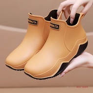 LdgRain Boots for Women Non-Slip Short Couple Waterproof Rain Boots Warm Kitchen Rubber Shoes Shopping Shoe Cover Car Wa