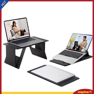 {xiapimart}  Portable Laptop Stand Artificial Leather Laptop Stand Portable Adjustable Laptop Stand Space-saving Foldable Desk for Home Office Use Southeast Asian Buyers' Choice