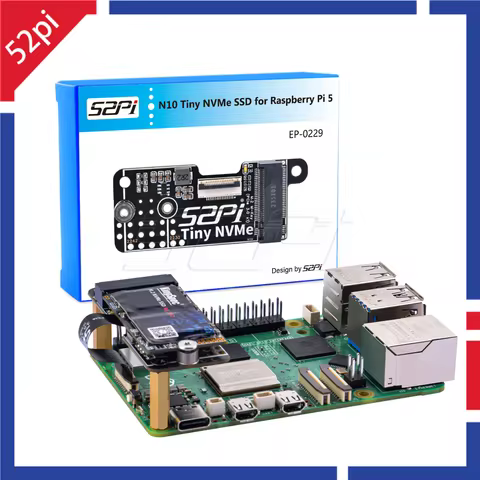 52Pi N10 Tiny NVMe SSD Adapter Board for Raspberry Pi 5