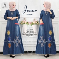 Jeans Dress Jubah Muslimah Hijabs Fashion Long Dresses Gamis Dress Pree order ETA 12 Hari