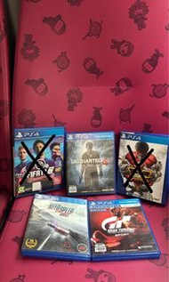 PS4 Video Games - FIFA 19, Uncharted 4, Street Fighter V, Need for Speed Rivals, Gran Turismo Sport
