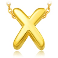 CHOW TAI FOOK 999 Pure Gold Alphabet Pendant - X